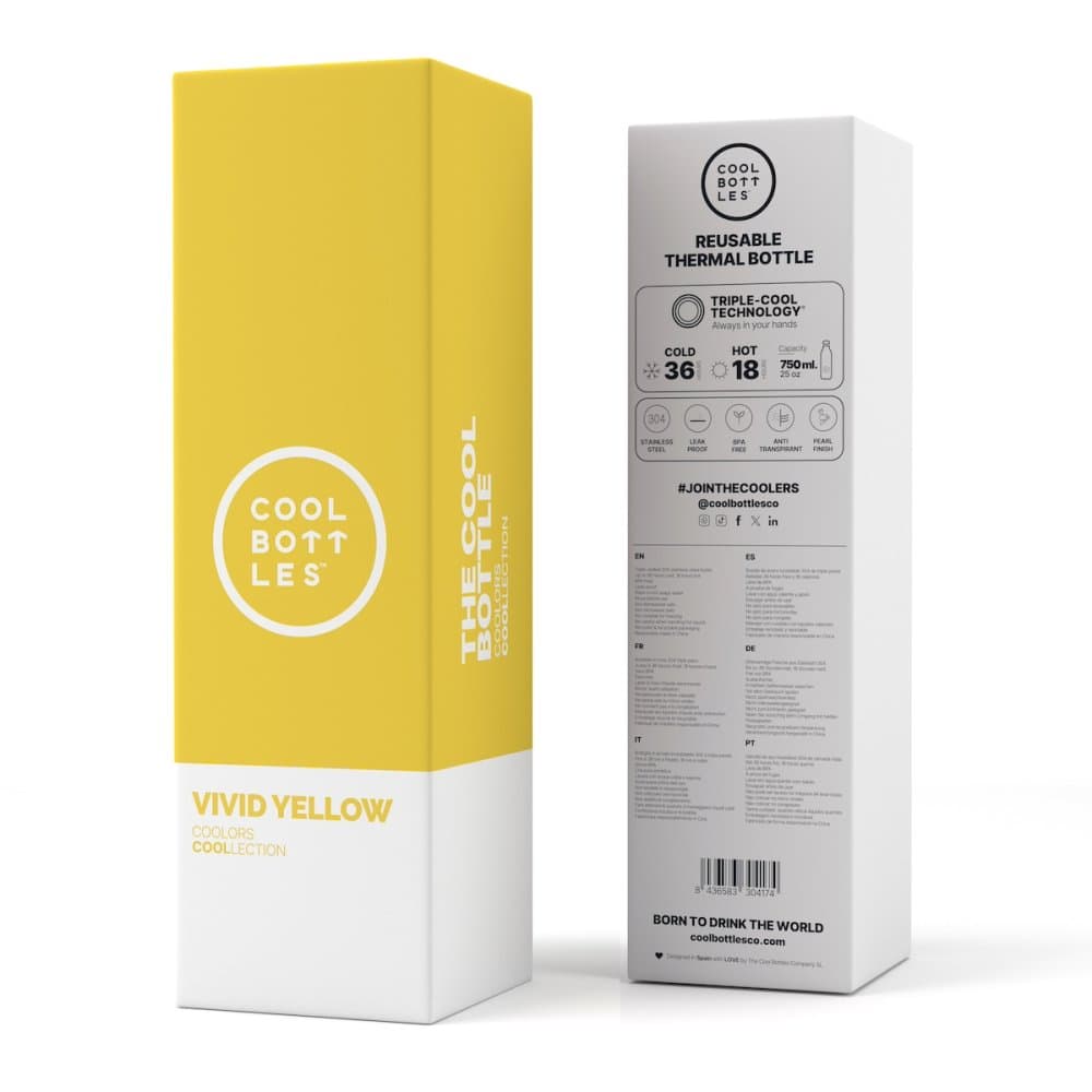 Nerezová termolahev COOL BOTTLES Vivid Yellow třívrstvá 750 ml - náhled 4