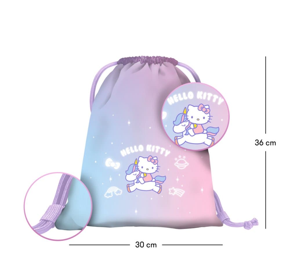 BAAGL Předškolní sáček Hello Kitty Unicorn GRS - náhled 3