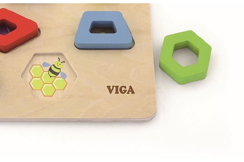 Dřevěná montessori vkládačka -čísla a tvary Viga - náhled 5