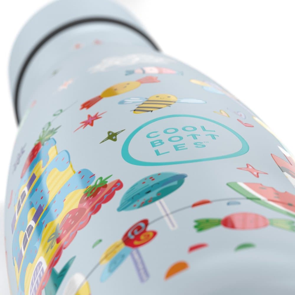 Dětská nerezová termolahev COOL BOTTLES Candy Land třívrstvá 350ml 3D - náhled 3