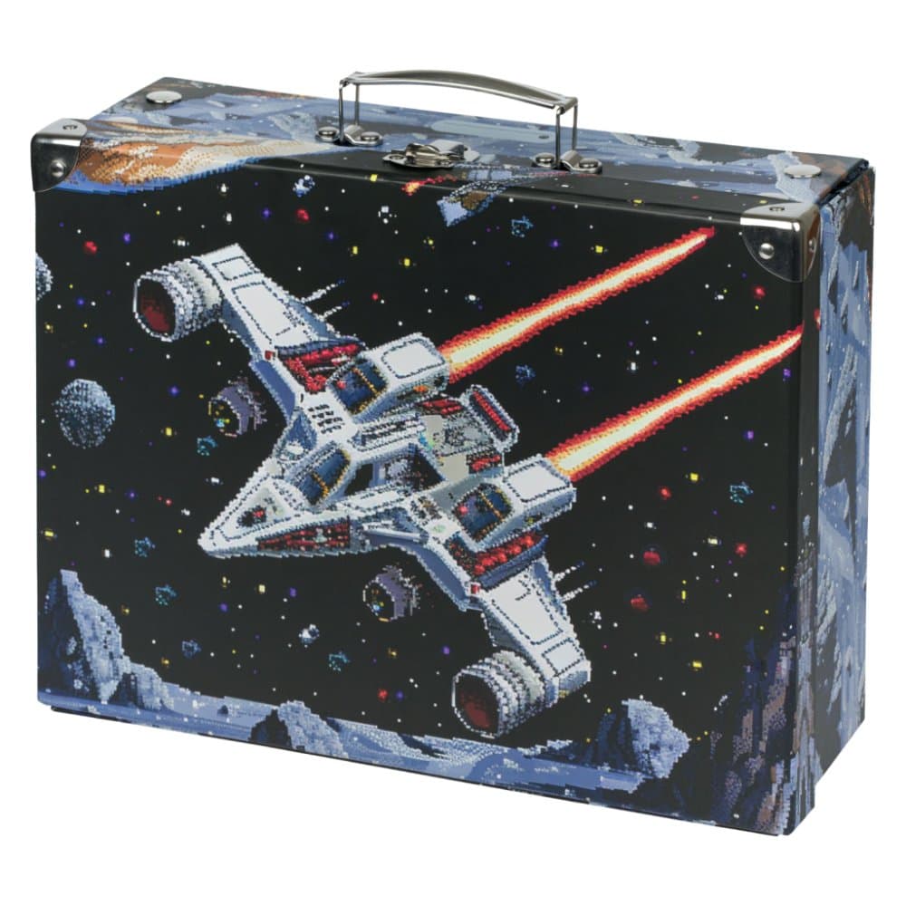 BAAGL Skládací školní kufřík Pixel Space s kováním - náhled 1