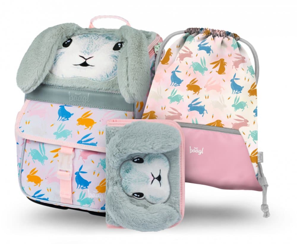 BAAGL 3 SET Zippy Bunny: aktovka, penál, sáček - náhled 1