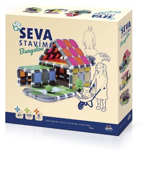 Stavebnice SEVA STAVÍME Bungalov plast 548 dílků - náhled 2