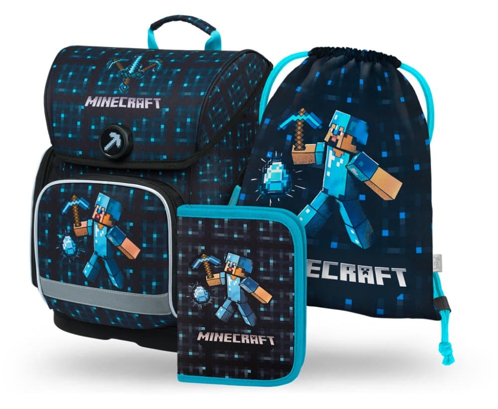 Baagl SET 3 Ergo Minecraft Blue Axe modrá