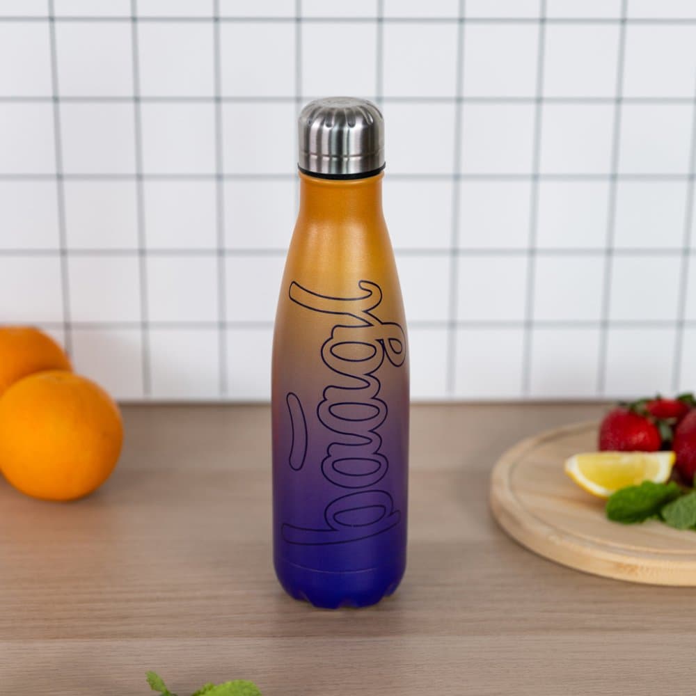 BAAGL Termoláhev s kovovým víčkem Gradient žluto-fialová, 500 ml - náhled 5
