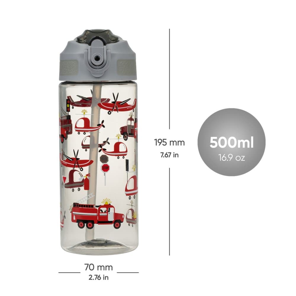 BAAGL Tritanová láhev na pití s brčkem Záchranáři 500 ml - náhled 5