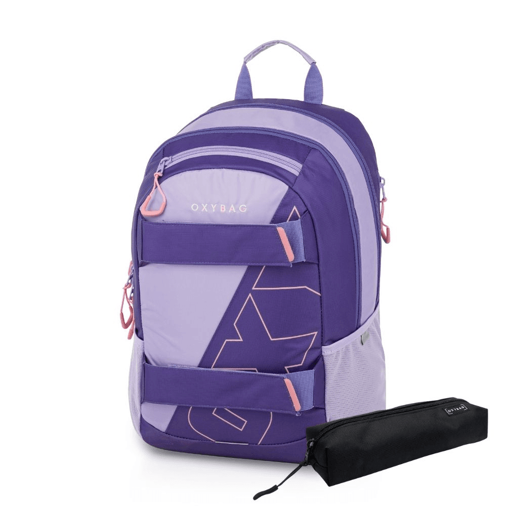 Studentský batoh + etue OXY Sport Half violet - náhled 1
