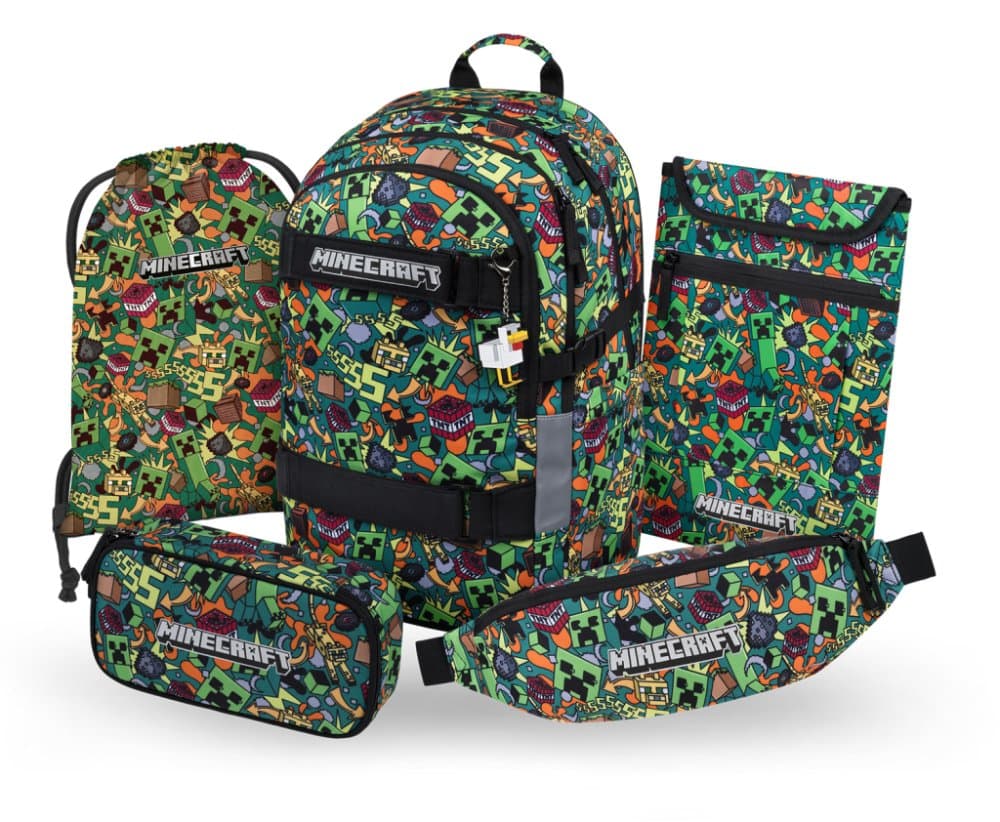 Baagl Školní set Skate Minecraft Chaos II – batoh, penál, sáček, ledvinka, obal na notebook - náhled 1