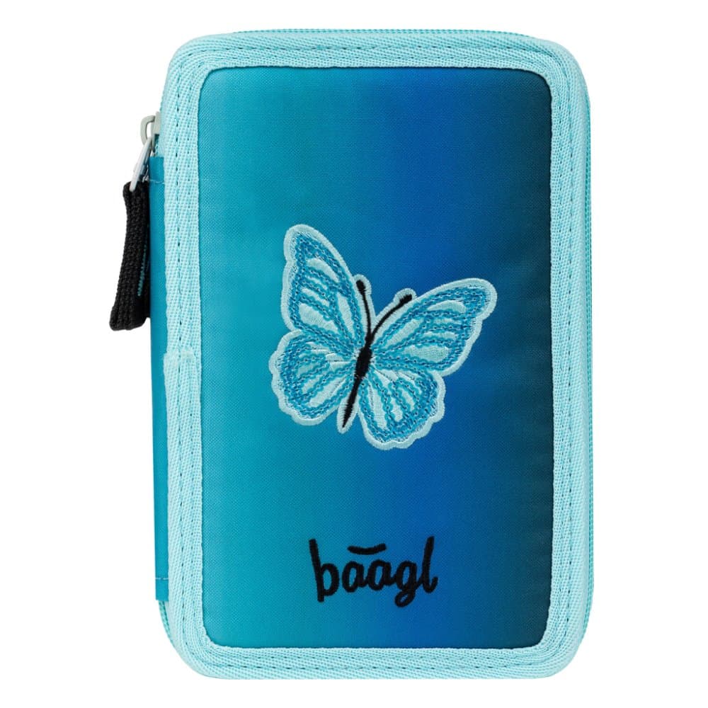 BAAGL Školní penál třípatrový Butterfly GRS - náhled 3