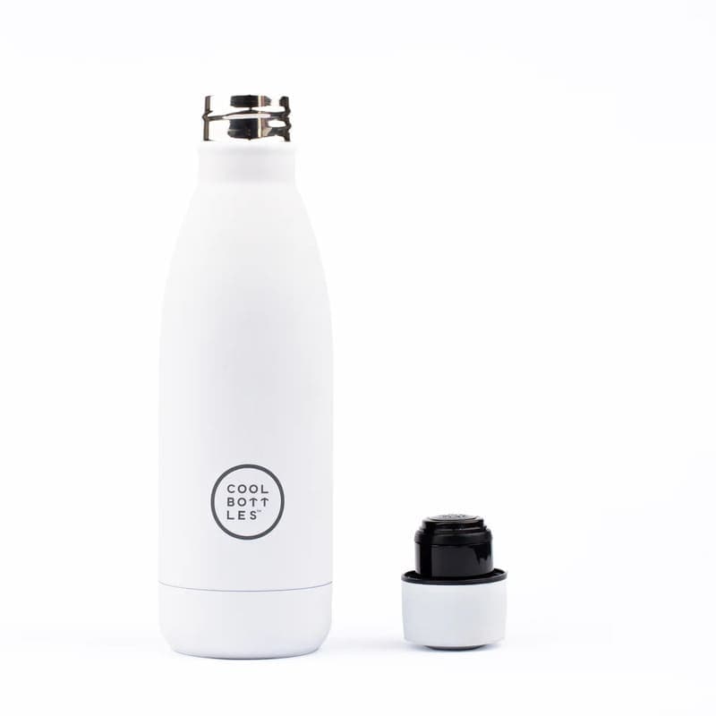 Nerezová termolahev COOL BOTTLES Mono White třívrstvá 350ml NEW - náhled 3