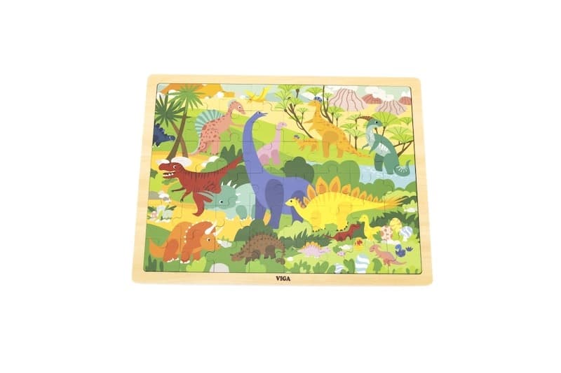 Dřevěné puzzle 48 dílků - dinosauři Viga