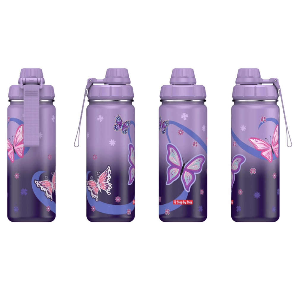 Izolovaná láhev na pití z nerezové oceli Step by Step 0,5 l, Sweet Butterfly - náhled 3