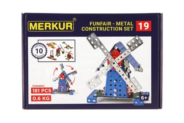 Stavebnice Merkur 019 Mlýn 10 modelů 181 ks - náhled 2