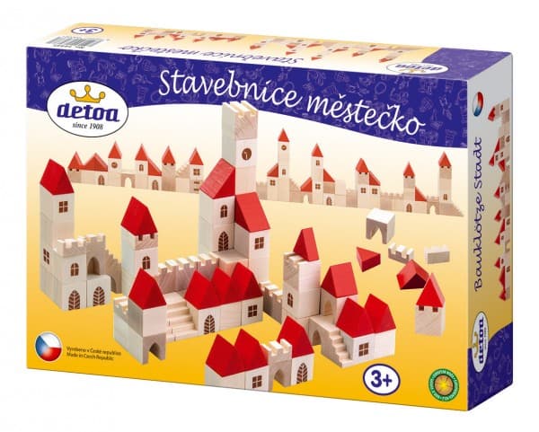 Dřevěné stavebnice Městečko 100 kostek - náhled 5