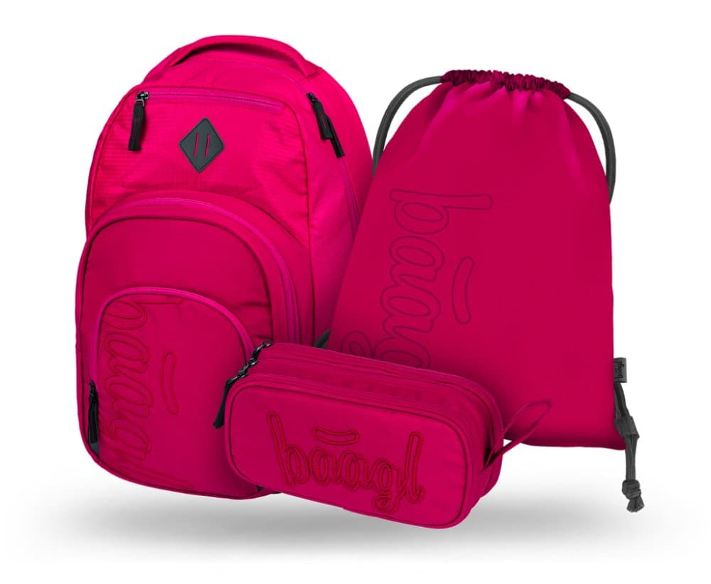 BAAGL 3 SET Coolmate Ruby: batoh, penál, sáček - náhled 1