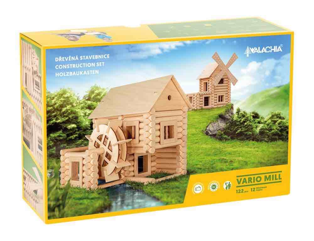 Dřevěná stavebnice Walachia Vario Mill 122 dílů