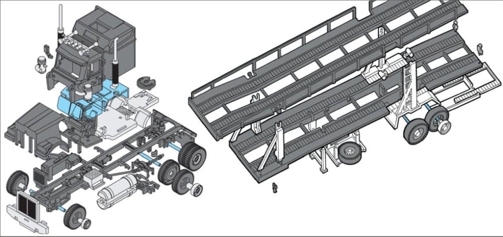 Stavebnice Monti System MS 39 Autorodeo Trailer Western Star - náhled 4