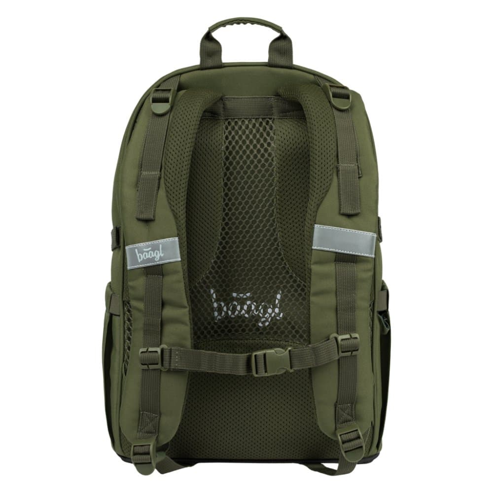 BAAGL SET 3 Skate Olive: batoh, penál, sportovní taška GRS - náhled 4