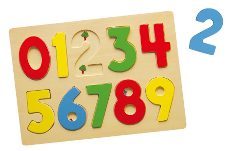 Dřevěná montessori vkládačka -čísla Viga