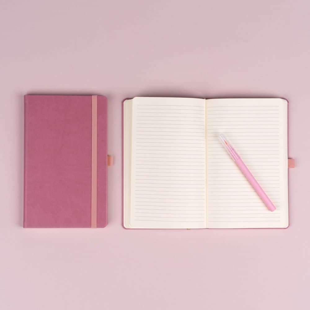 Notes Růžový, linkovaný, 13 × 21 cm - náhled 4