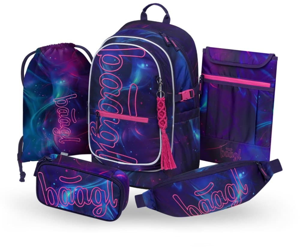 BAAGL SET 5 Core Nova: batoh, penál, sáček, ledvinka, obal na notebook GRS - náhled 1