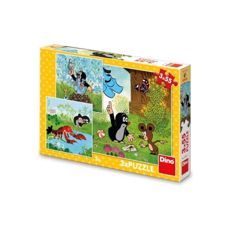 Puzzle Krteček a kalhotky 3x55 dílů