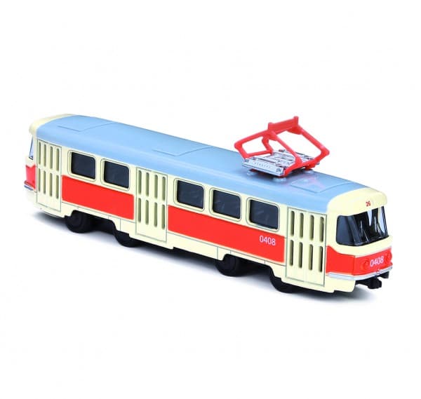 Tramvaj Tatra T3 kovová 16 cm na zpětný chod - náhled 4