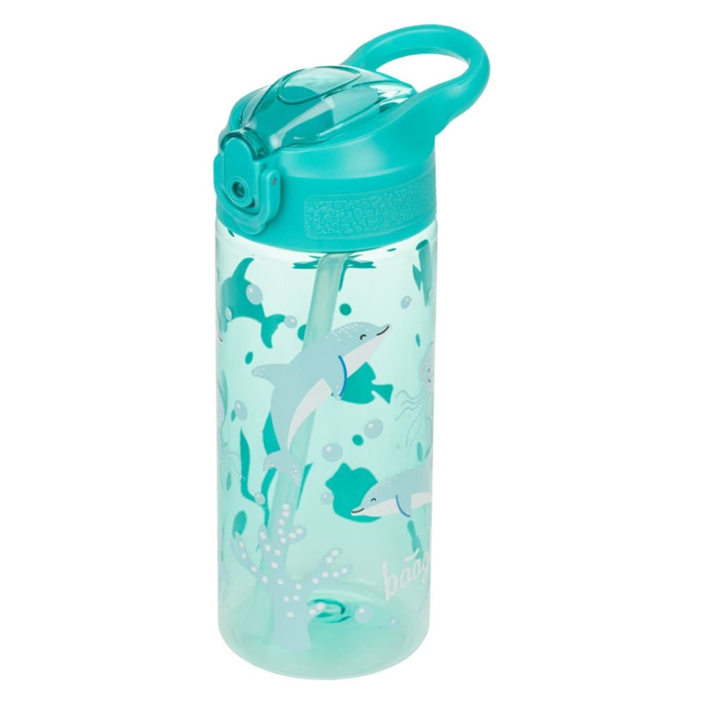 BAAGL Tritanová láhev na pití s brčkem Delfín 500 ml - náhled 1