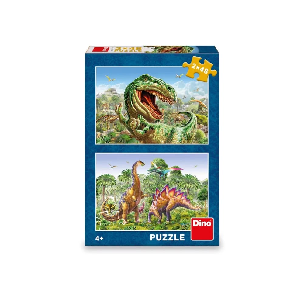 Puzzle Souboj dinosaurů 2x48 dílků - náhled 5
