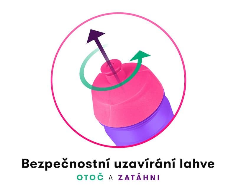 BAAGL Dětská láhev na pití Koně 500 ml - náhled 4