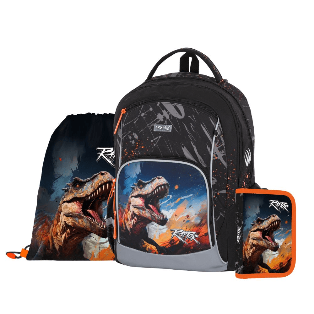 Oxybag Školní set OXY GO Dino Raptor - batoh, penál, sáček - náhled 1