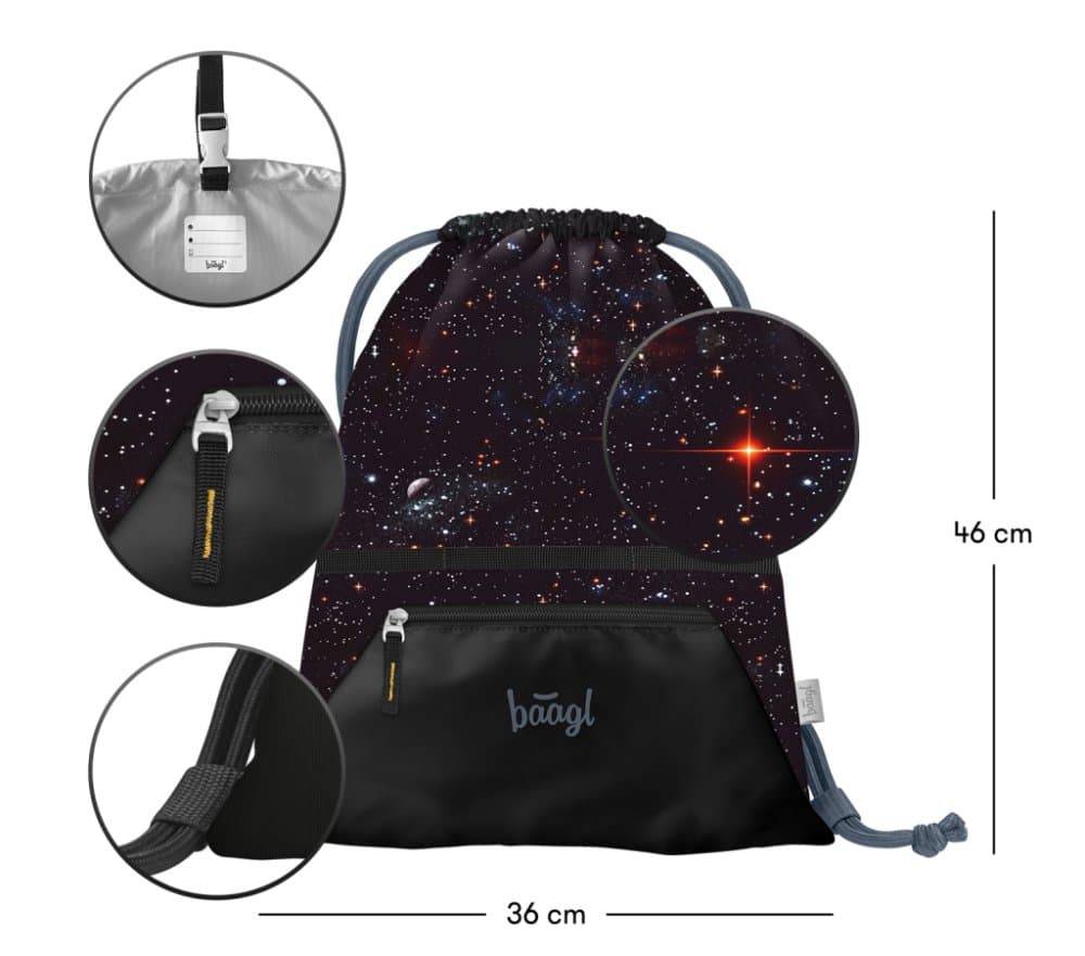 BAAGL Sáček s kapsou Pixel Space - náhled 3