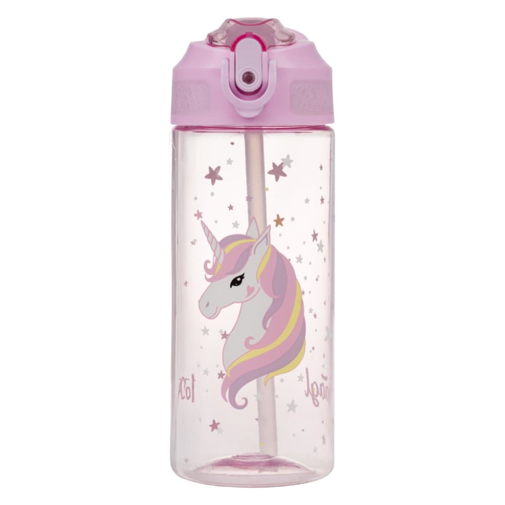 BAAGL Tritanová láhev na pití s brčkem Rainbow Unicorn 500 ml - náhled 2