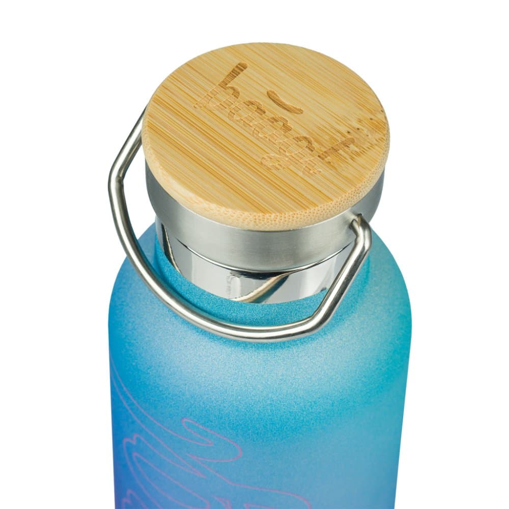 BAAGL Termoláhev s bambusovým víčkem Gradient modro-fialová, 500 ml - náhled 2