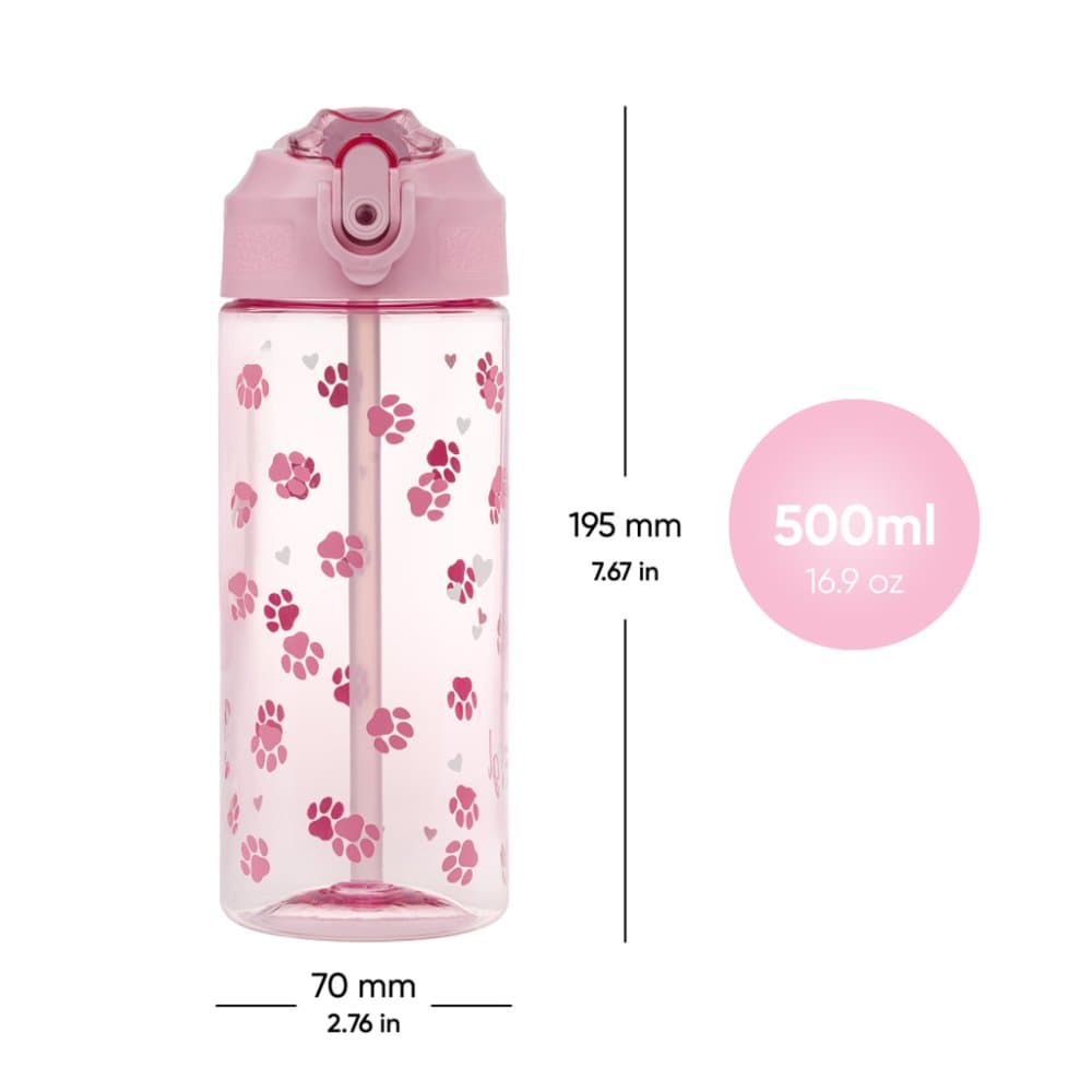 BAAGL Tritanová láhev na pití s brčkem Tlapky 500 ml - náhled 5