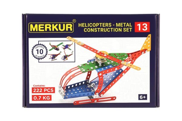 Stavebnice Merkur 013 Vrtulník 10 modelů 222 ks - náhled 2