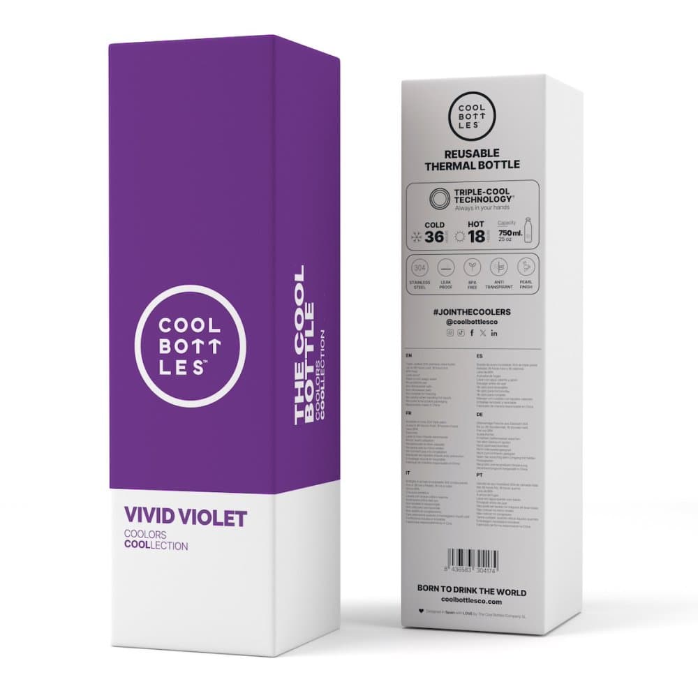 Nerezová termolahev COOL BOTTLES Vivid Violet třívrstvá 750 ml - náhled 4