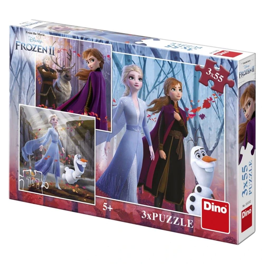 Puzzle 3v1 Ledové království II - Frozen II 3x55 dílků