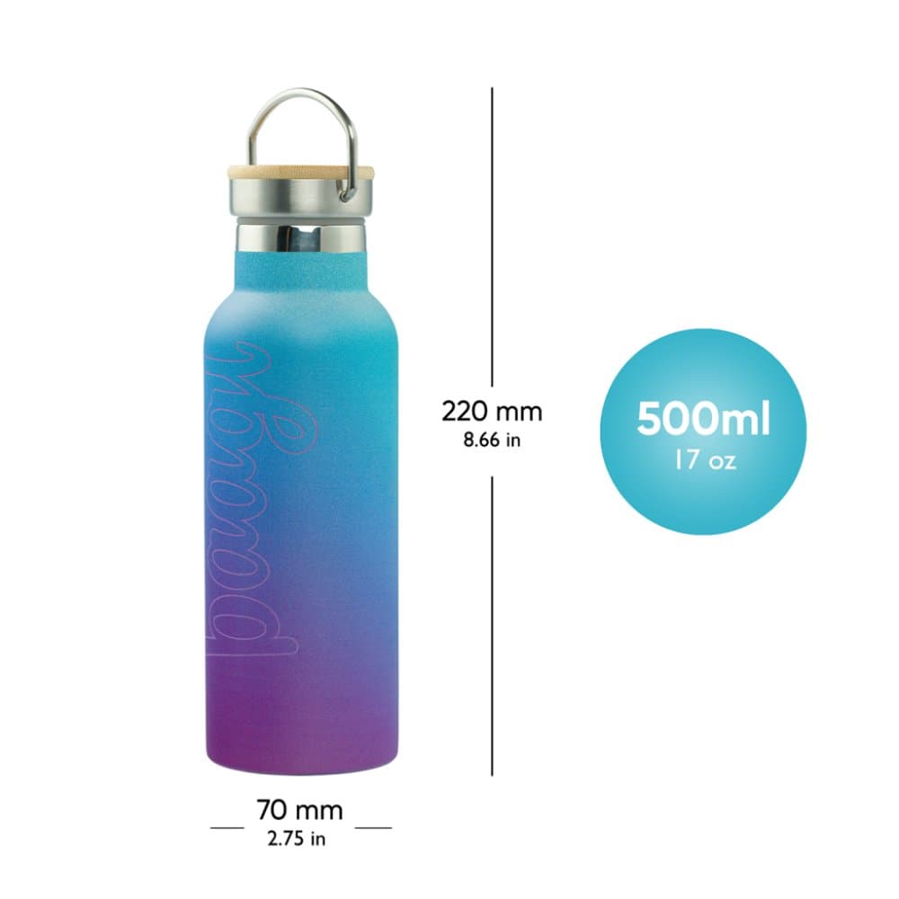BAAGL Termoláhev s bambusovým víčkem Gradient modro-fialová, 500 ml - náhled 4