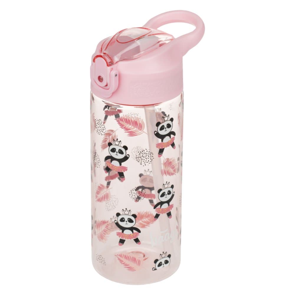 BAAGL Tritanová láhev na pití s brčkem Panda 500 ml - náhled 1