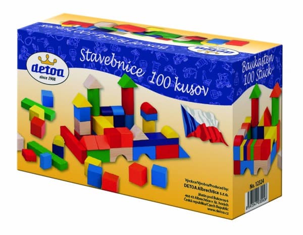 Stavebnice 100 ks dřevěných kostek - náhled 2