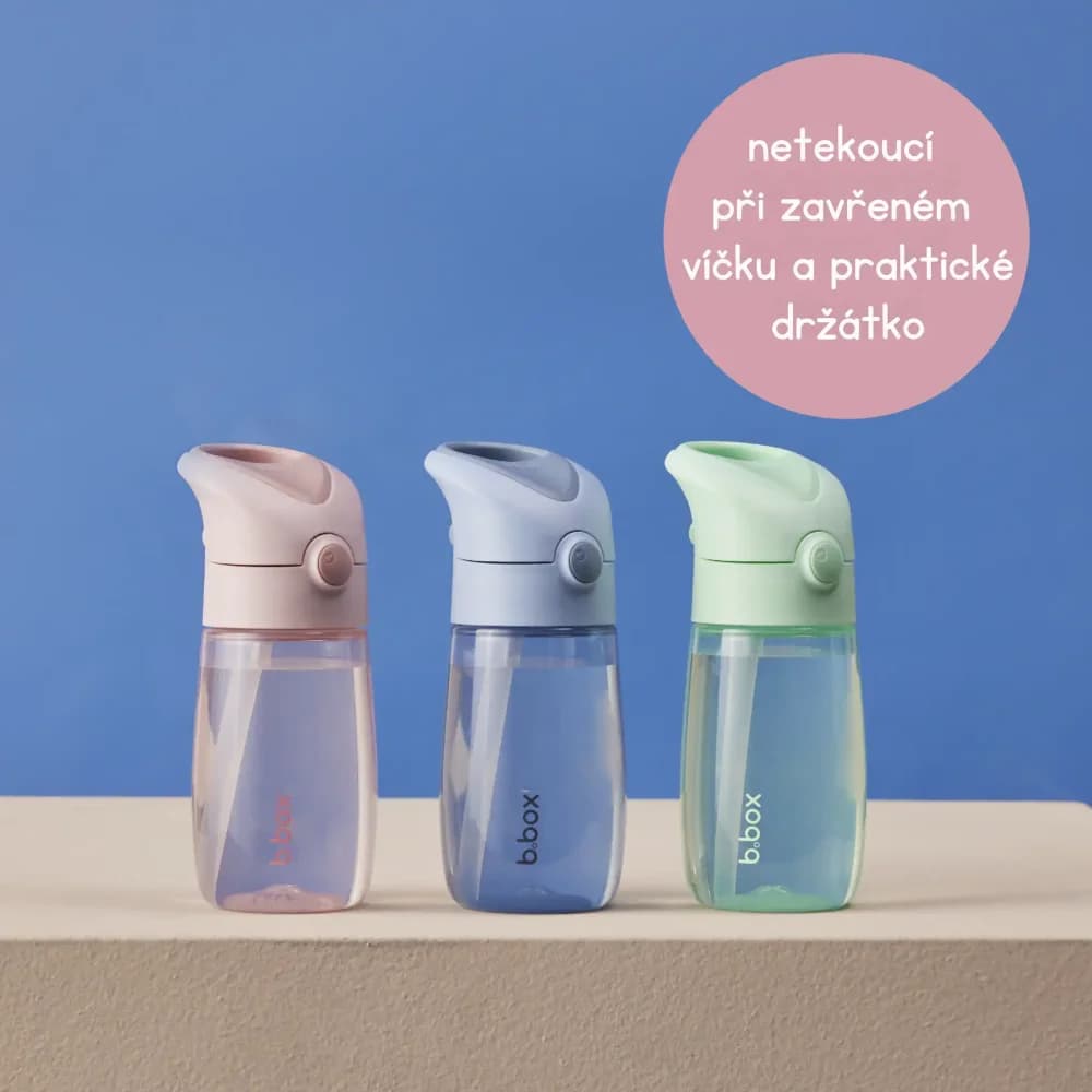B.Box láhev na pití s brčkem Junior 380 ml – Blush Crush - náhled 4