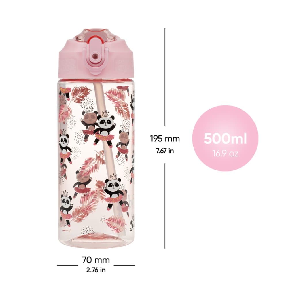 BAAGL Tritanová láhev na pití s brčkem Panda 500 ml - náhled 5