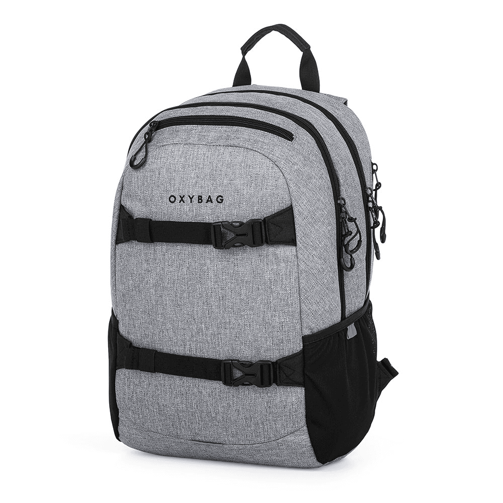 Studentský batoh + etue OXY Sport Grey Melange - náhled 2