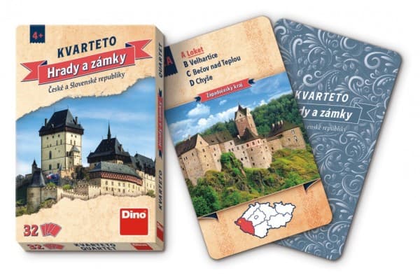 Kvarteto karty Hrady a zámky společenská hra