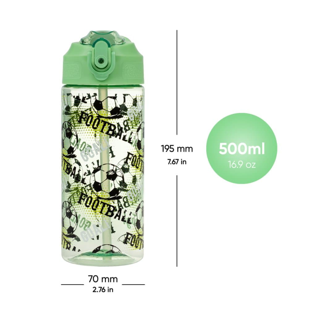 BAAGL Tritanová láhev na pití s brčkem Fotbal 500 ml - náhled 5