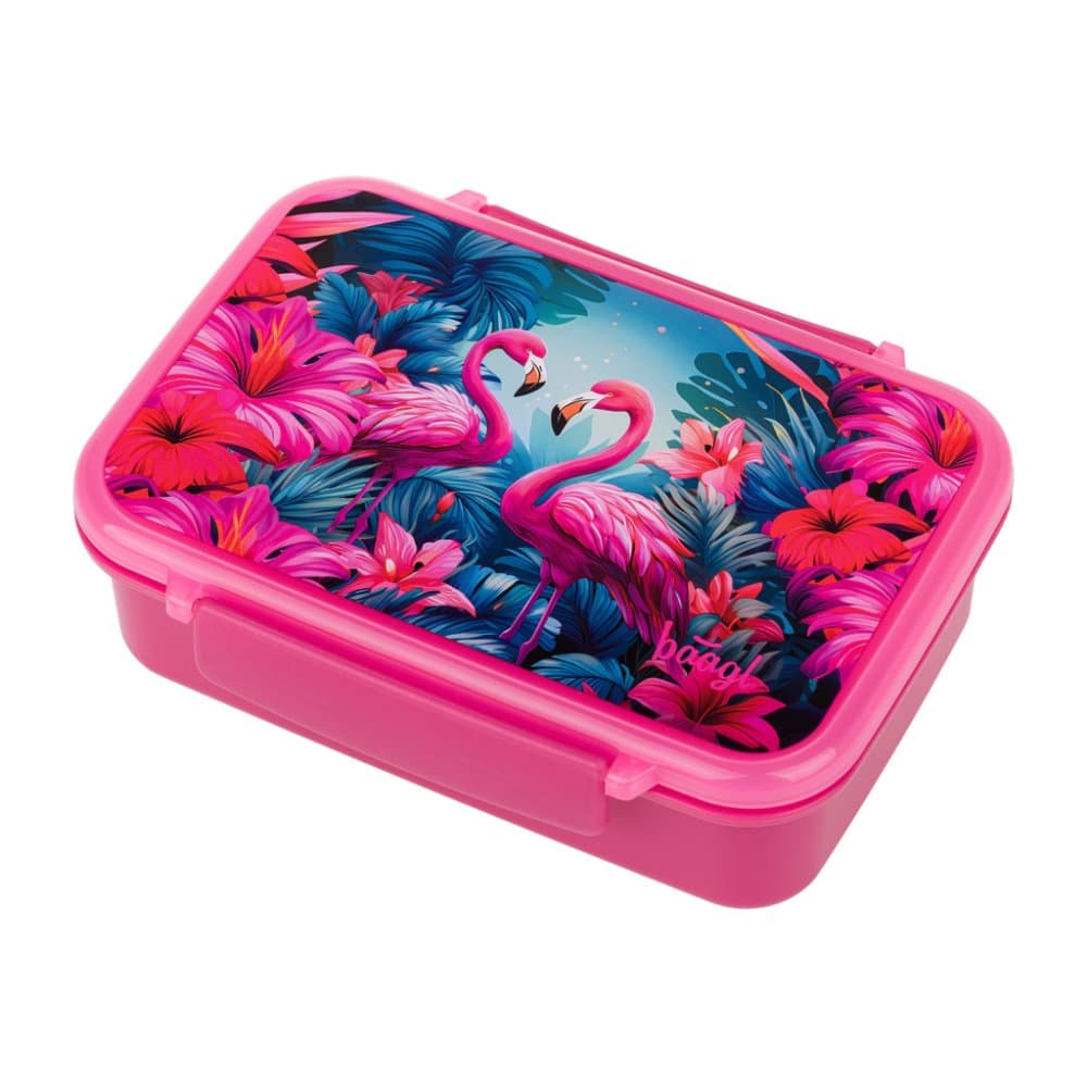 BAAGL Box na svačinu s přihrádkami Flamingo - náhled 1