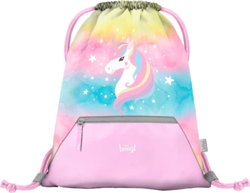 BAAGL 3 SET Airy Rainbow Unicorn: aktovka, penál, sáček - náhled 2