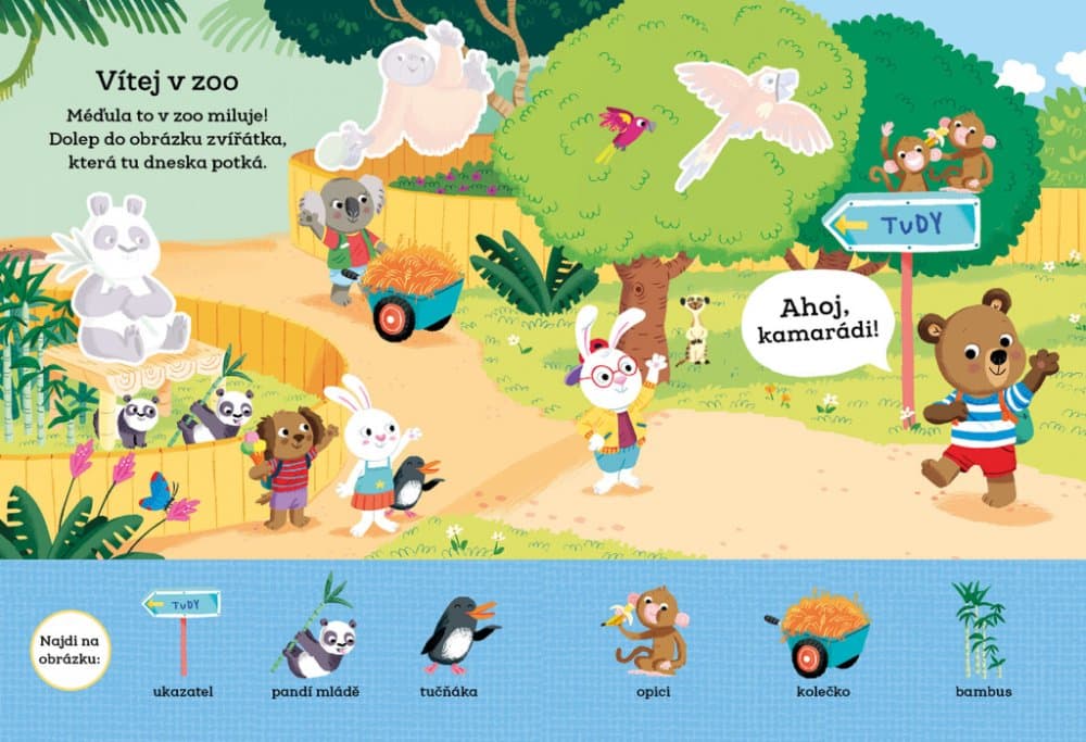 MÉĎULA ŠIKULA:  POZNÁVÁME ZVÍŘÁTKA – Samolepková knížka - náhled 2
