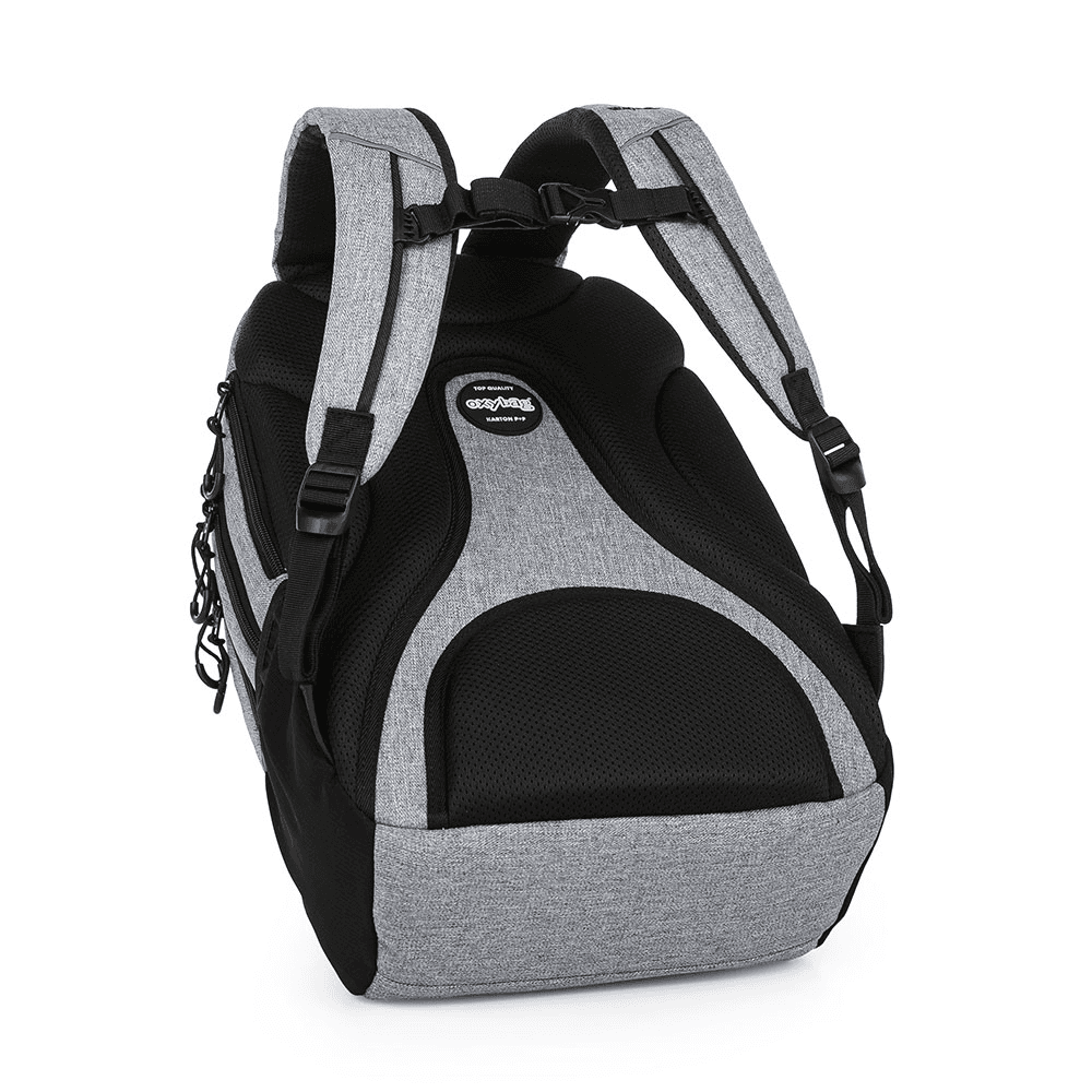 Studentský batoh + etue OXY Sport Grey Melange - náhled 5